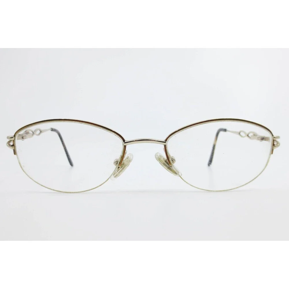 Visage F200 GLD Gold Oval Eyeglasses Filigree Temples 50-18-140 Women Frames